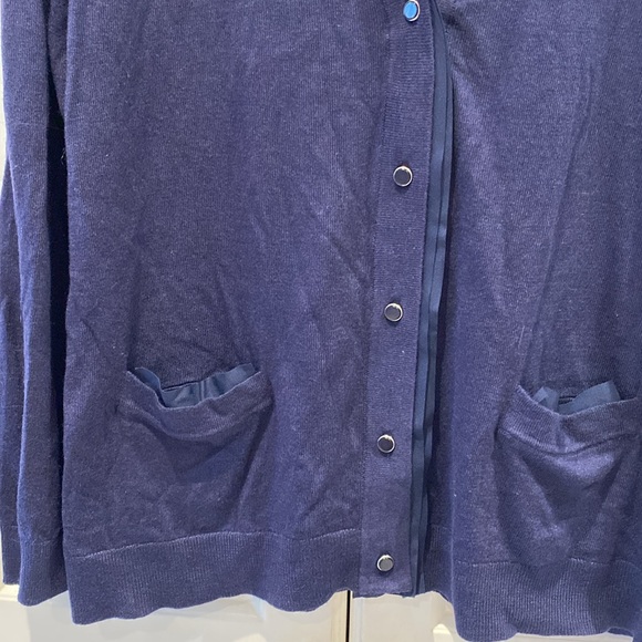 Alfred Sung cardigan sweater, long sleeve, buttons, pockets, grapeseed, large - Picture 6 of 11